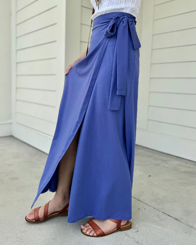 LAYLA wrap skirt in Iris Bloom chiffon skirt lightweight
