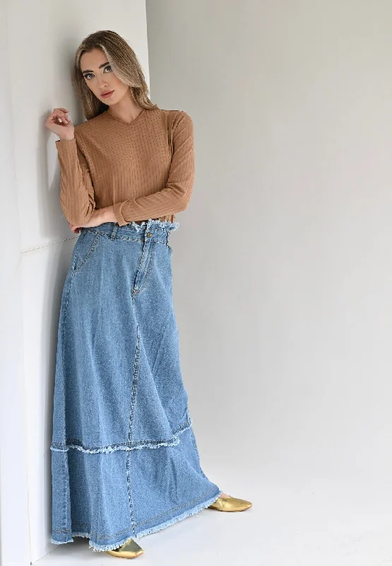 Lee Denim Skirt leather skirt durable