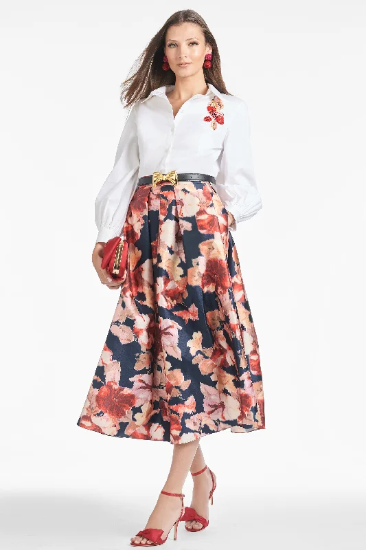 Leighton Skirt - Bedford Bouquet spandex blend skirt
