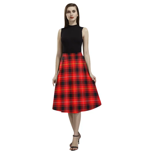 MacIver Modern Tartan Aoede Crepe Skirt silk skirt lustrous
