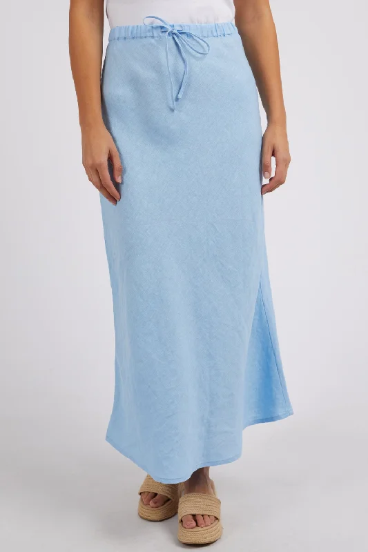 Montrose Blue Bell Linen Maxi Skirt leather skirt bold