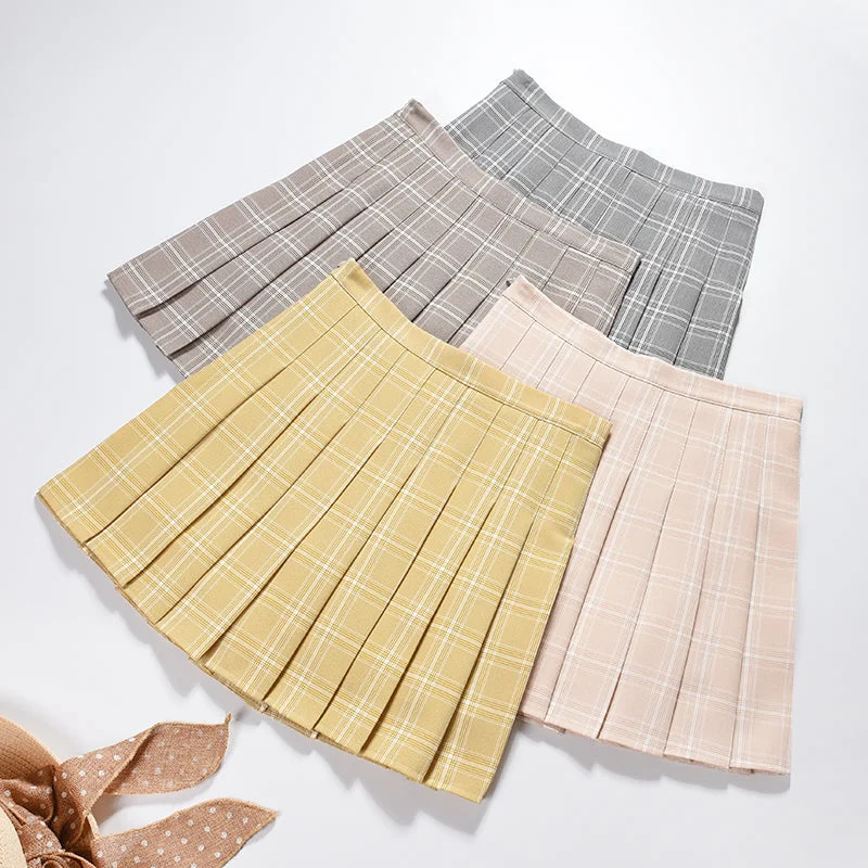 ULZZANG HIGH WAIST PLEATED SKIRT BY61076 velvet skirt rich