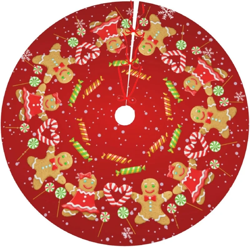 Christmas Gingerbread Man Cute Candy Cane Red