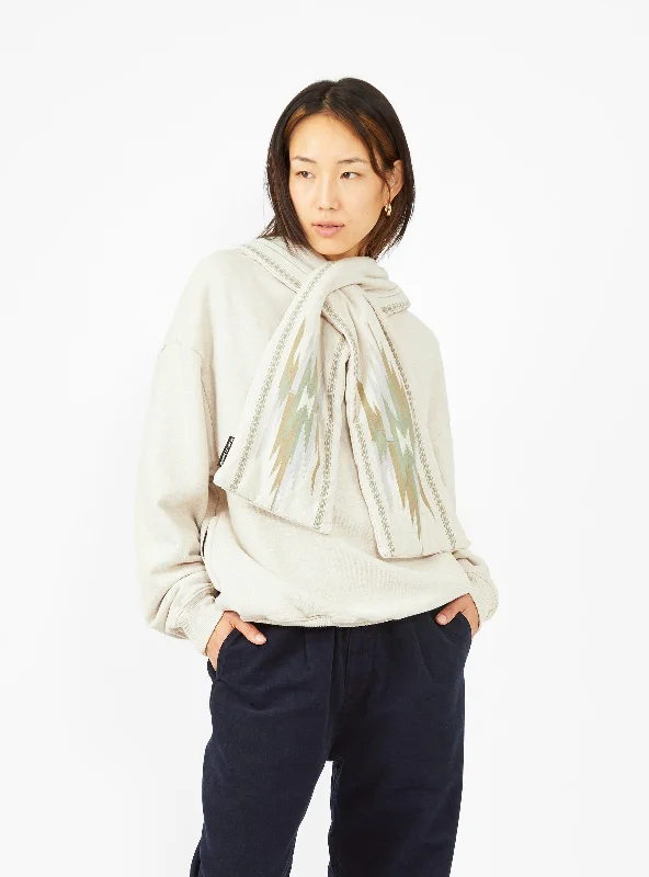 KESA Ortega-Print Hoodie Ecru Hoodie Sweatshirt Pullover