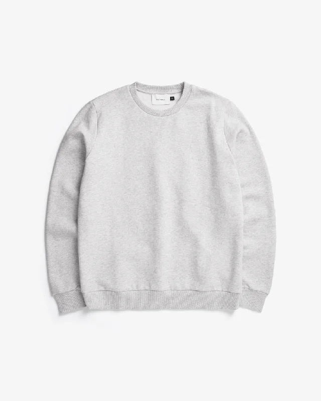 Logo Sweatshirt Bio Baumwolle - Grau Hoodie with Hem Patch Decorative Personalized