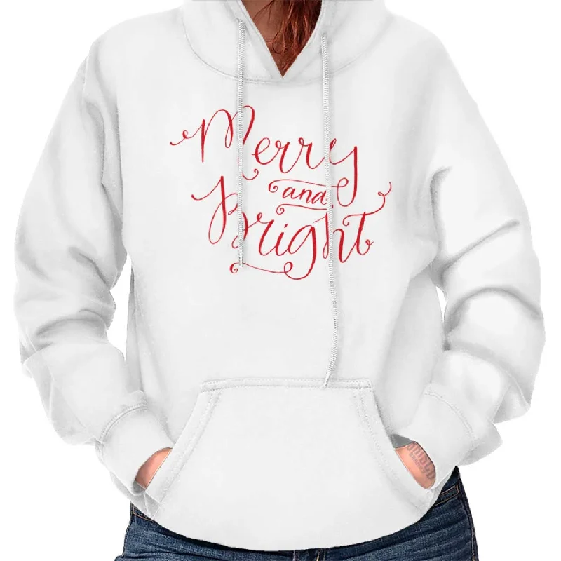 Merry And Bright Hoodie Oversized Hoodie Comfort Casual