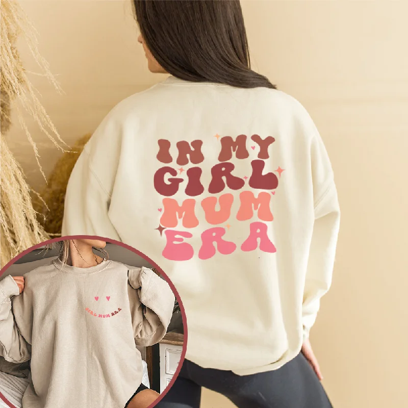 My Girl Mum Era Front & Back Logo Sweatshirt Hoodie with Ribbed Cuffs Snug Fit Comfort My Girl Mum Era Front & Back Logo Sweatshirt Hoodie with Ribbed Cuffs Snug Fit Comfort