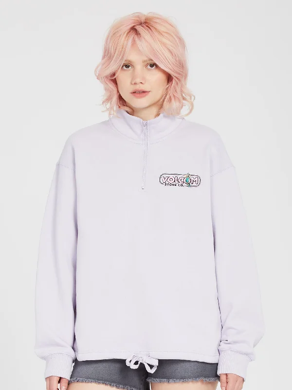 Overtheenker Sweatshirt - LIGHT ORCHID Hoodie with Pocket Utility Practical