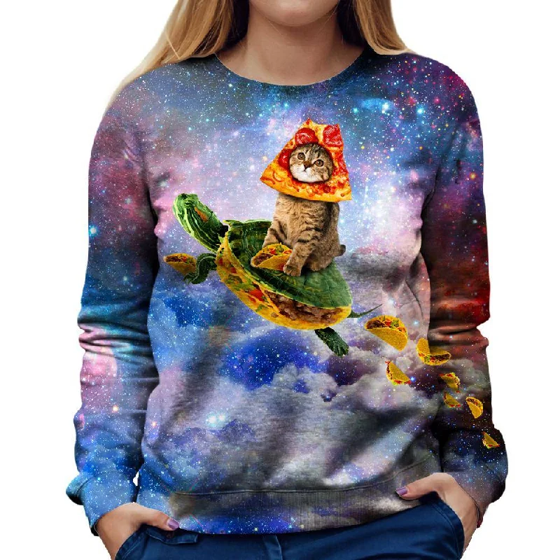 Turtle Taco Cat Womens Sweatshirt Hoodie with Reflective Safety Nightwear